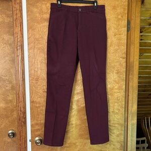 Christopher & Banks Women's Deep Burgundy Straight Leg Pants